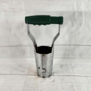 Vintage Metal Bulb Planter Hand Held Garden Tool with Green Handle‎